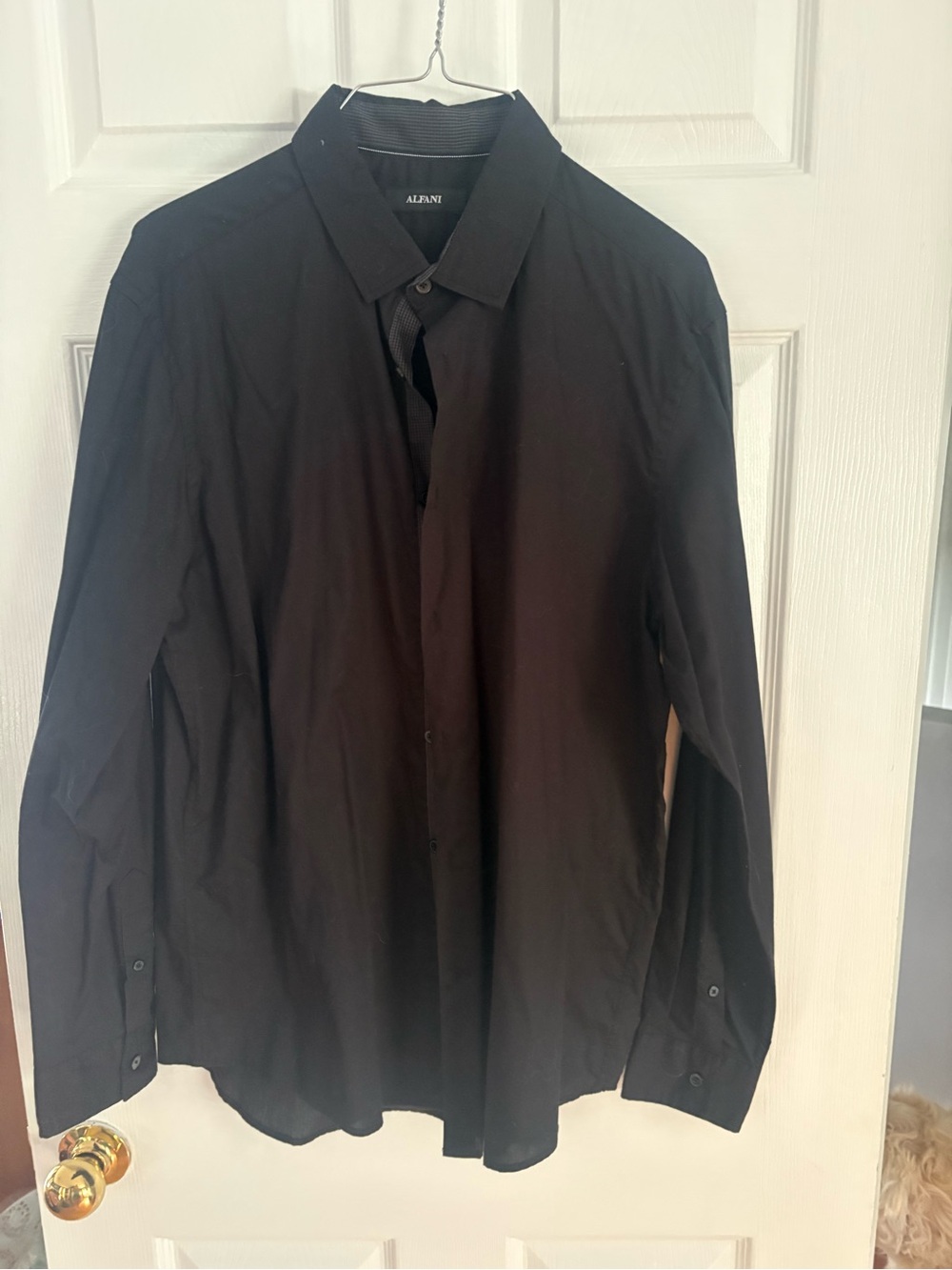 Alfani Men's Black Long-Sleeve Dress Shirt